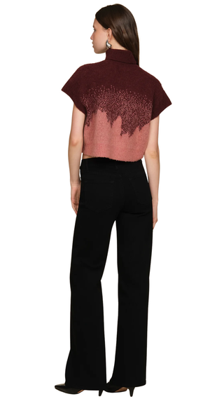 Harper Ombre Knit Top, Deep Carmine/Monarch Wing