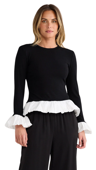 Wilde Top - Black w/White trim