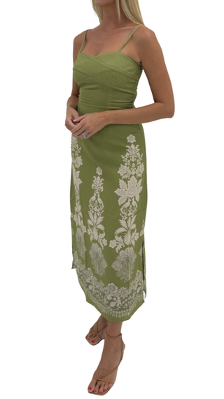 Carlie Midi - Green Lace