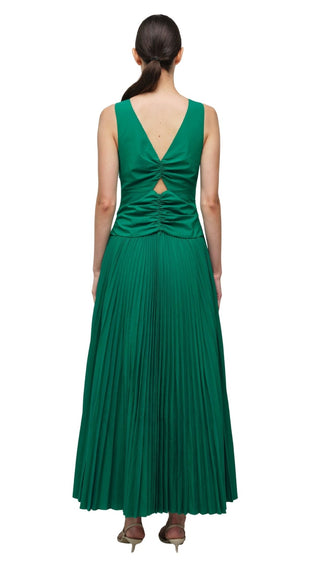Vivianne Cotton Midi Dress - Kelly Green